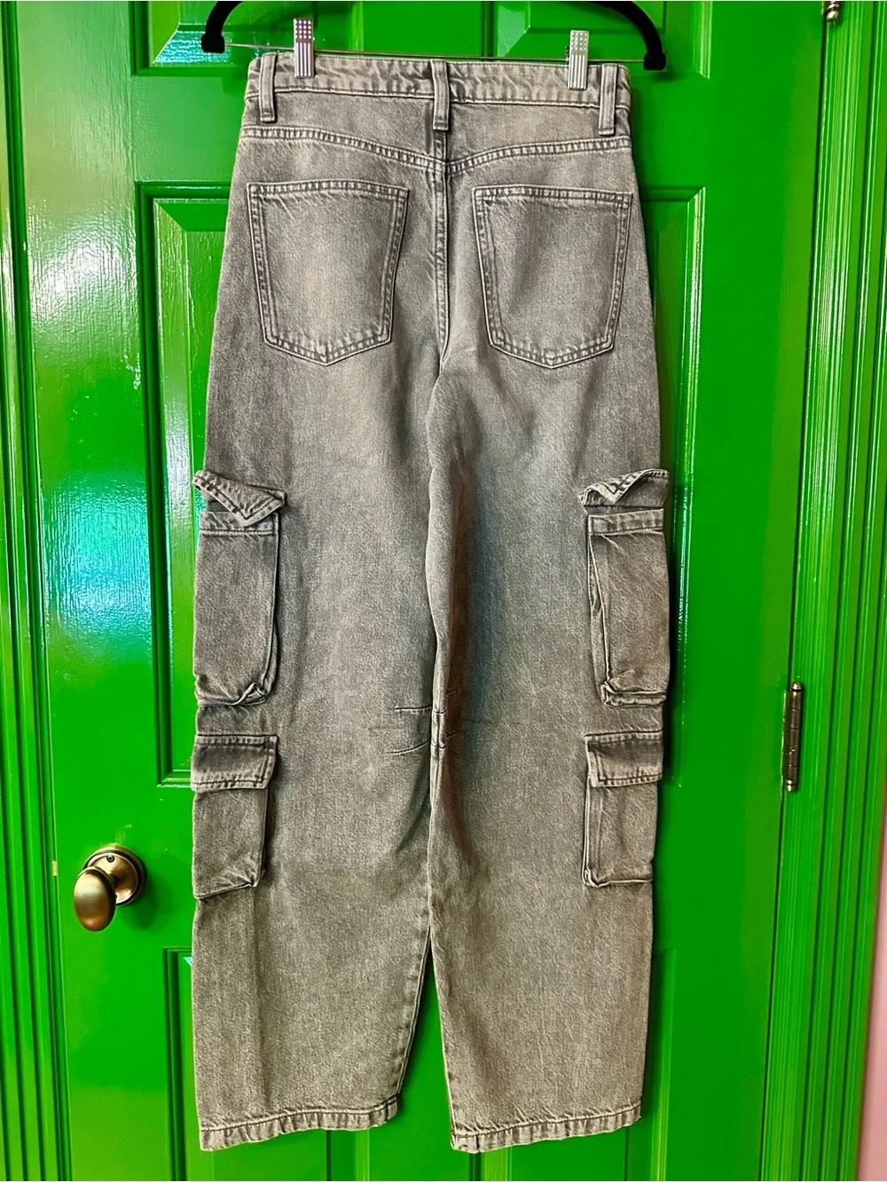 Zara Cargo Jeans in Washed Black - Picture 6 of 6